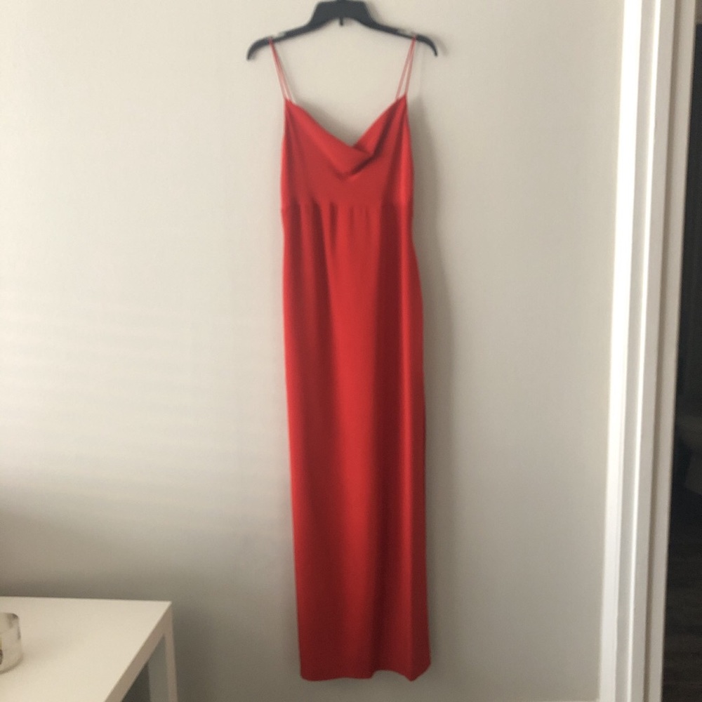 Linda Allard for Ellen Tracy red silk evening gown
